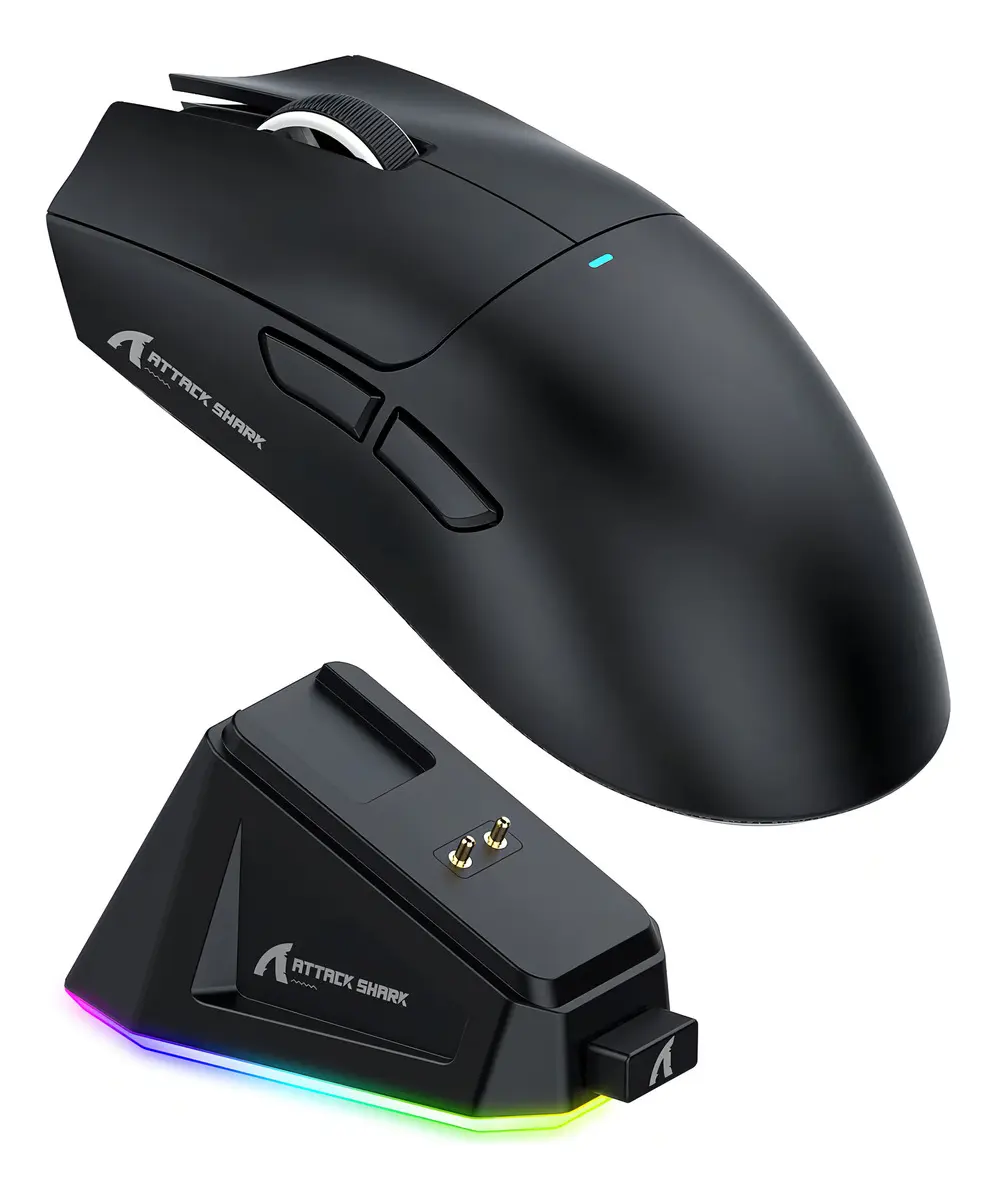 Mouse Gamer X11 Attack Shark Tri Mode 22000 dpi Paw3311 Dock