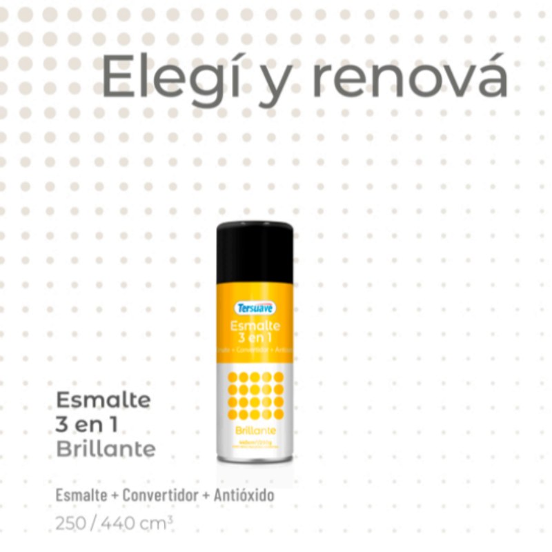 Pintura sintética aerosol brillante 440cc